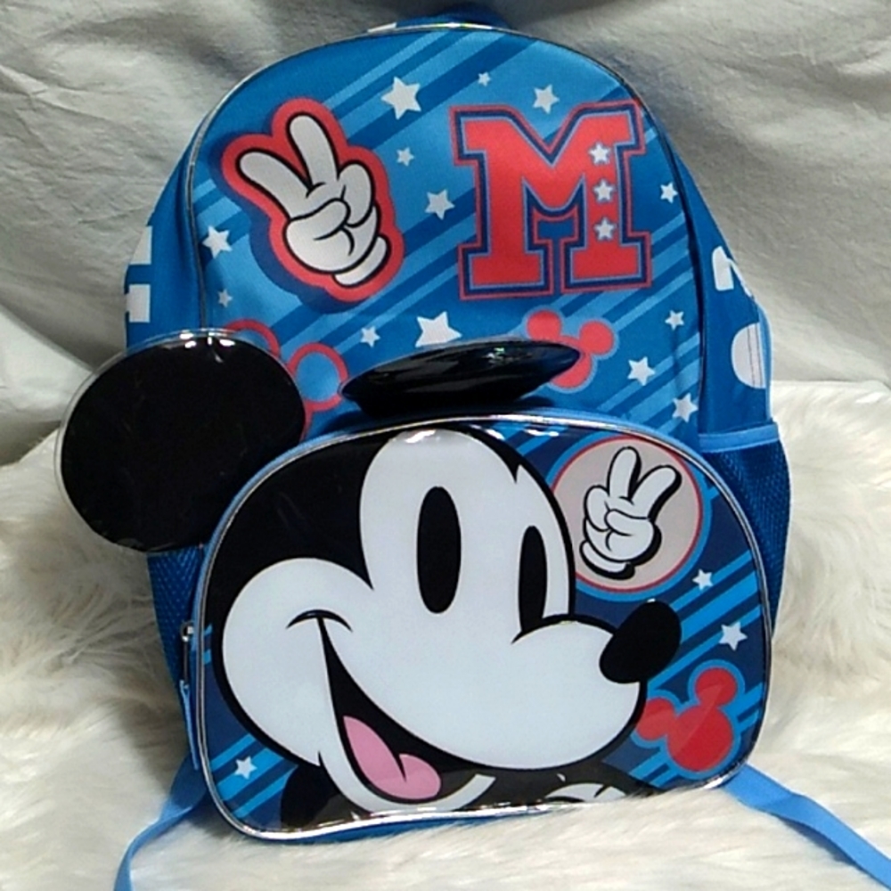 (#47) FLASH SALE! NWT Mickey Backpack W Padded Laptop Sleeve Water Resistant - Picture 1 of 12